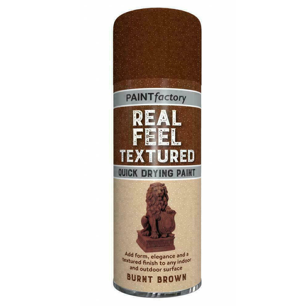 Paint-Factory-Real-Feel-Textured-Burnt-Brown-Quick-Drying-Spray-Paint-400ml Paint-Factory-Real-Feel-Textured-Burnt-Brown-Quick-Drying-Spray-Paint-400ml
